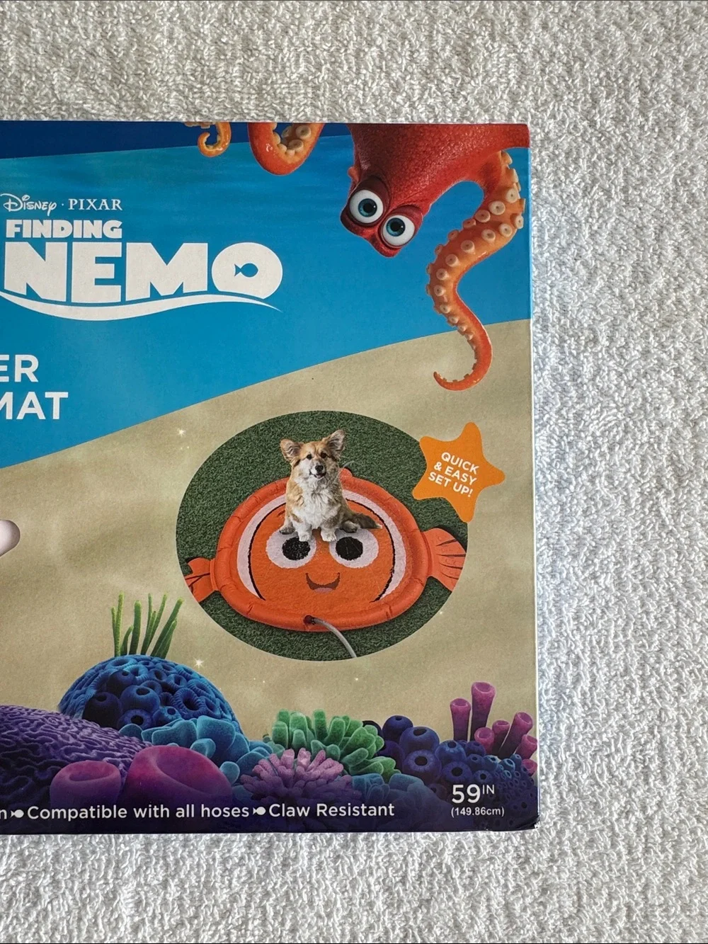 Disney Pixar Finding Nemo Orange Pet Sprinkler Splash Mat